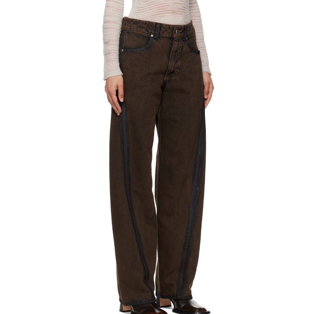 ISO Eckhaus Latta Brown Bend Jeans - Picture 2 of 3